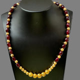 Maroon Thumble bead necklace