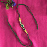 Rakhi green stone kundan
