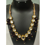 Kundan with garnet drops choker set