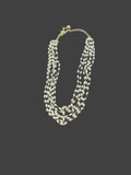 Pearl(oval) gold plated 6 layered Mala
